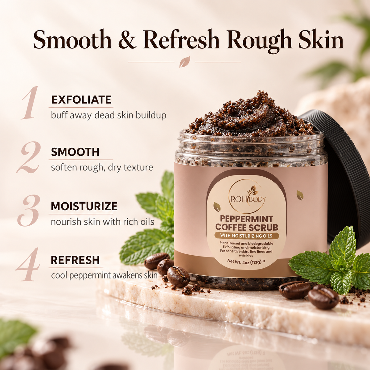 Peppermint Coffee Scrub
