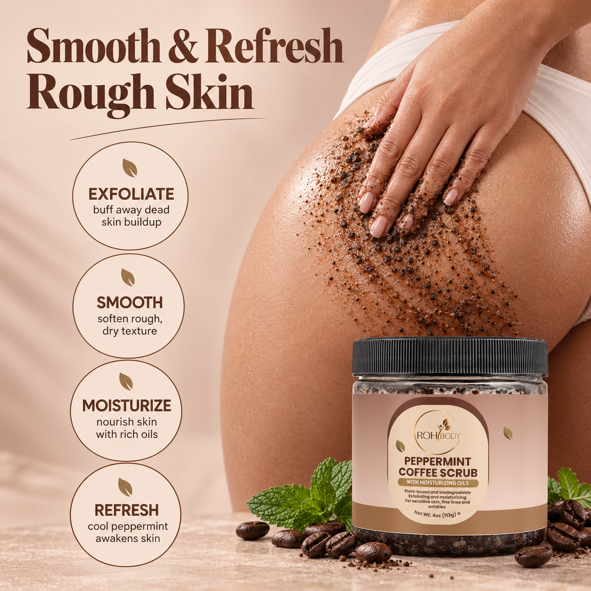 Peppermint Coffee Scrub