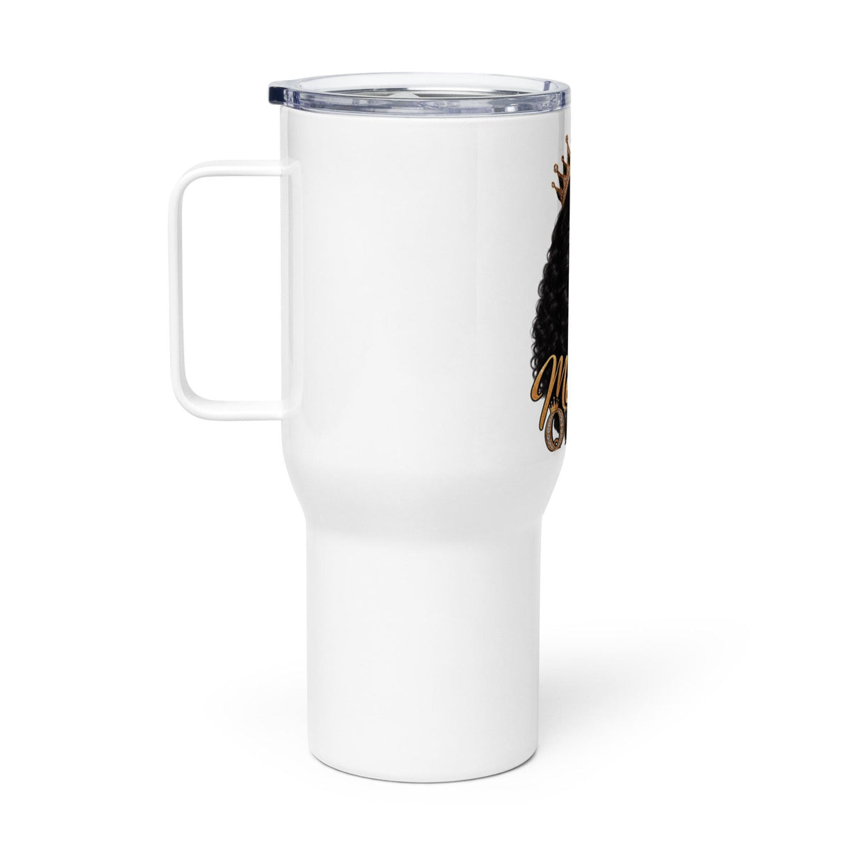 Travel mug with a handle