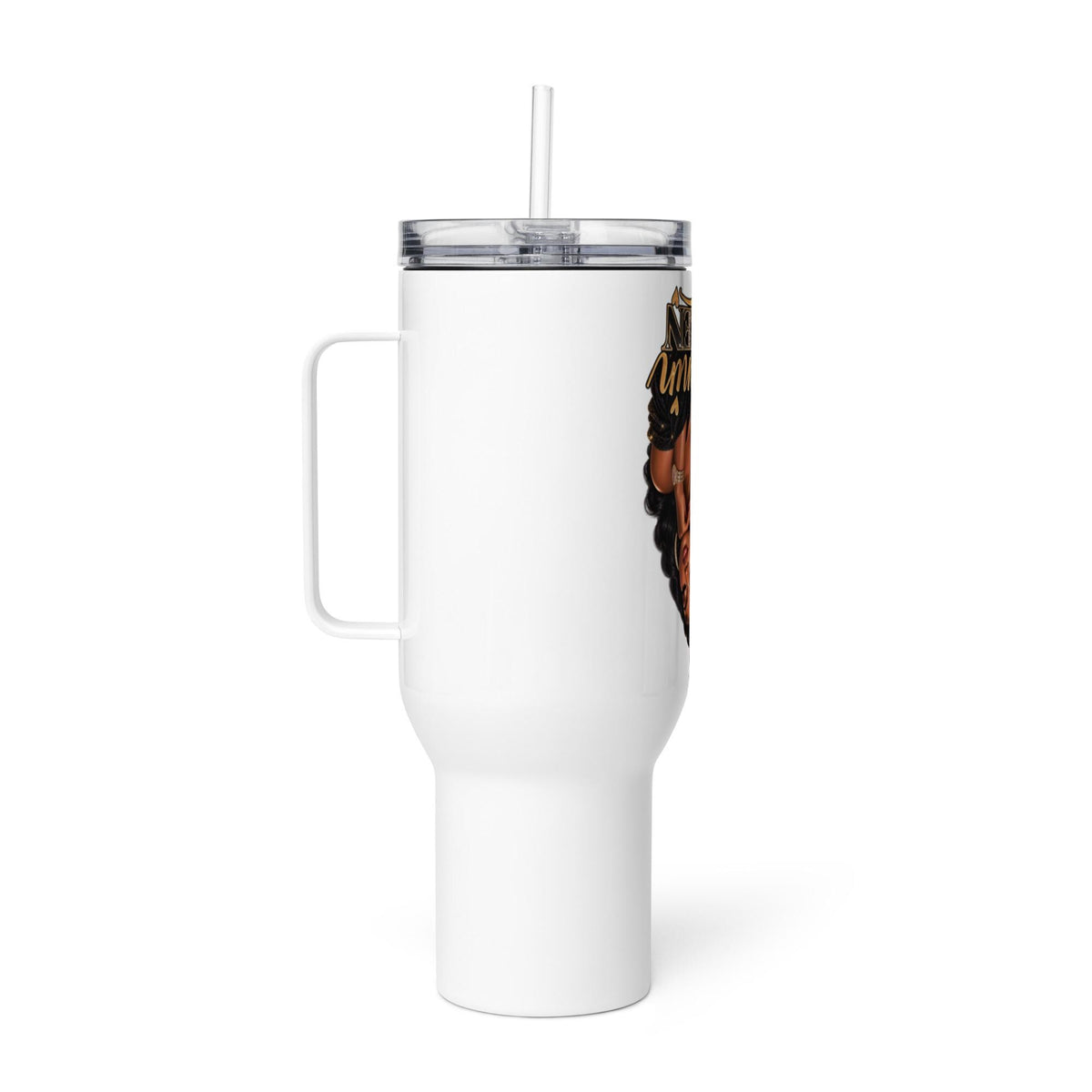 Travel mug with a handle