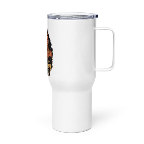Travel mug with a handle